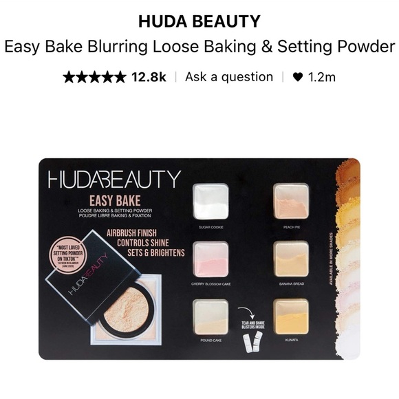 HUDA BEAUTY Easy Bake Blurring Loose Baking & Setting Powder - Multicolor Sample - Picture 1 of 2